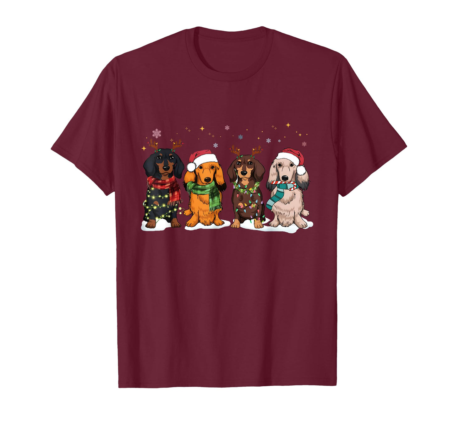 Dachshund Christmas Funny Wiener Dog Lover Christmas T-Shirt