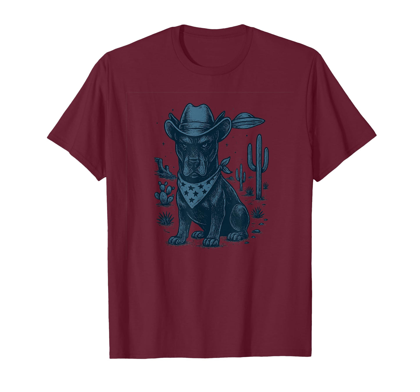 Cowboy Dog Graphic Design for Pet Lovers and Country Fans T-Shirt