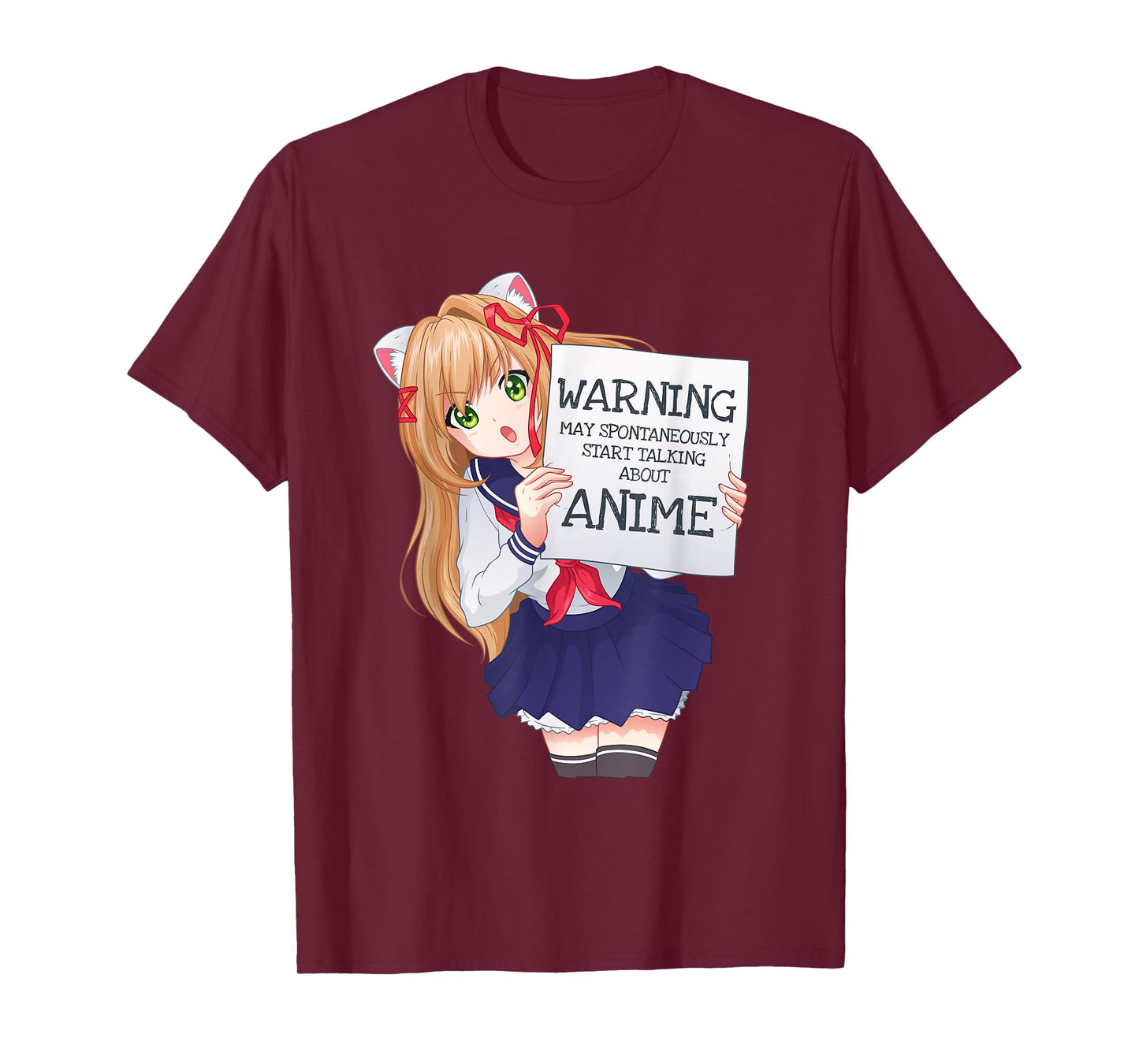 Kawaii Cute Spontaneously Talking Anime Girl Otaku Japanese T-Shirt