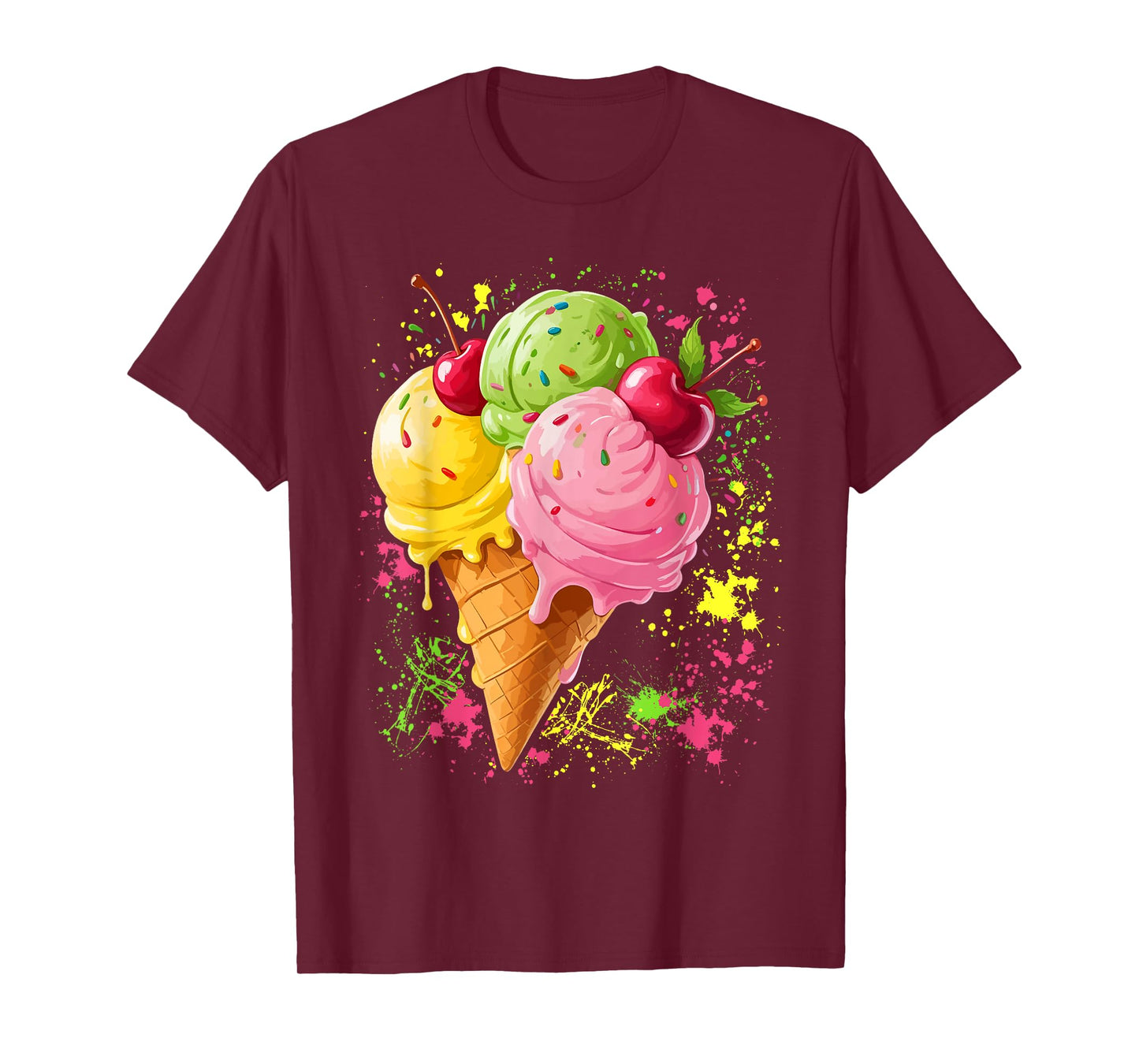 Ice Cream for Girls & Women - Ice Cream Cone T-Shirt