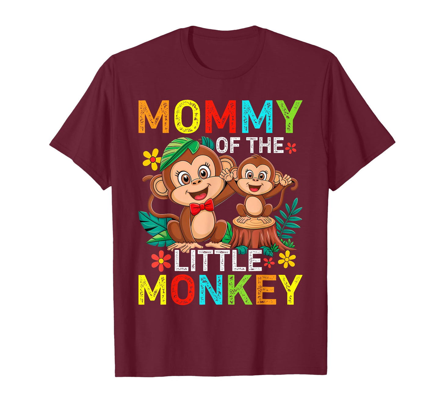 Mommy Of Little Monkey Birthday Family Matching T-Shirt