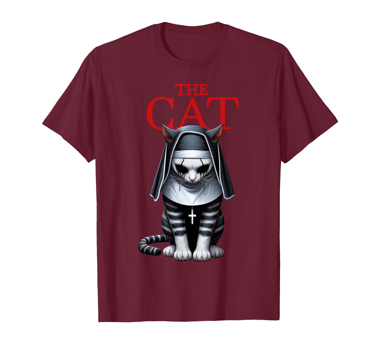 The Cat Horror Cat Halloween Scary Funny T-Shirt