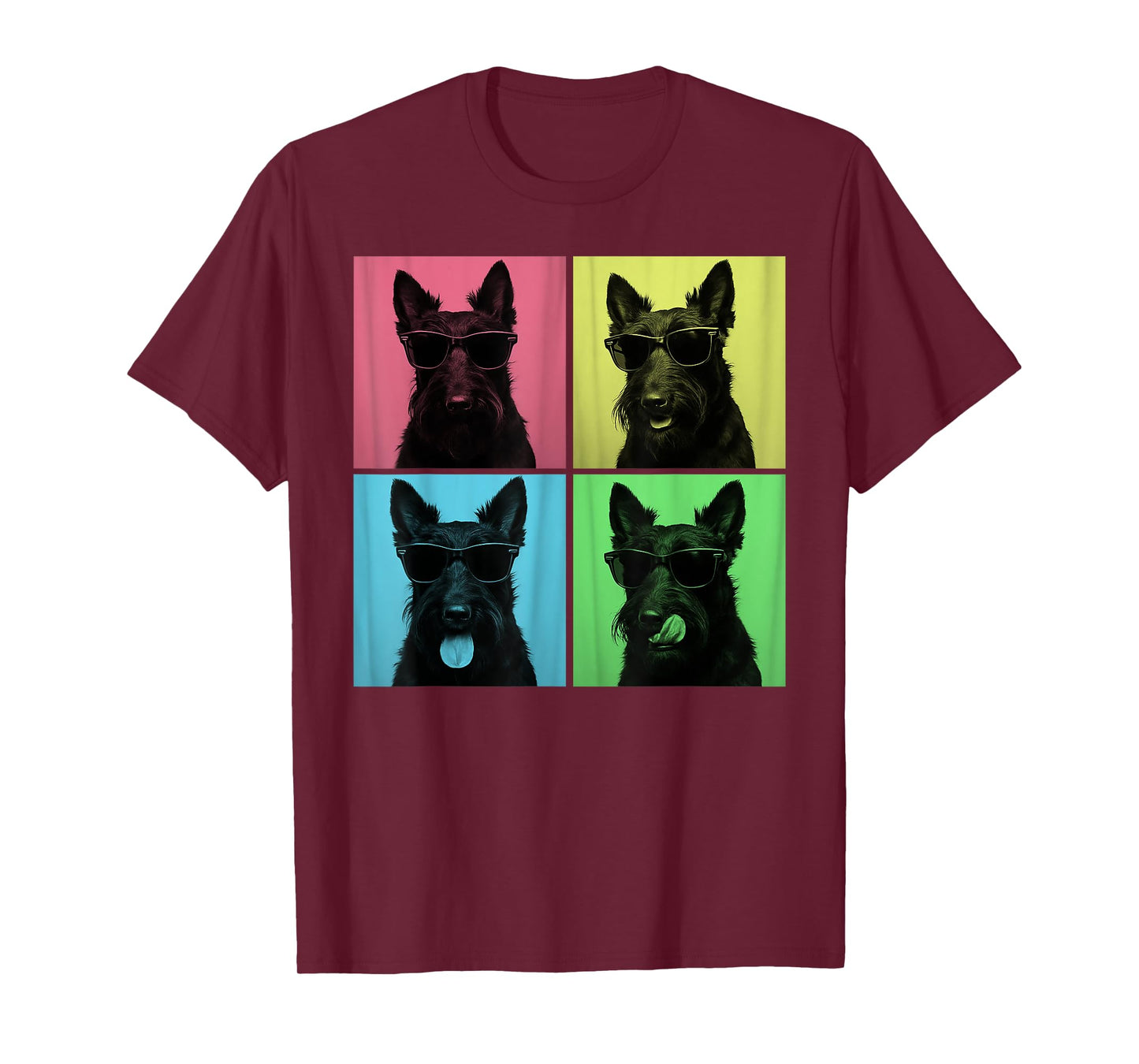 Scottish Terrier Pop Art Funny Scottie Dog Lover Photo Booth T-Shirt