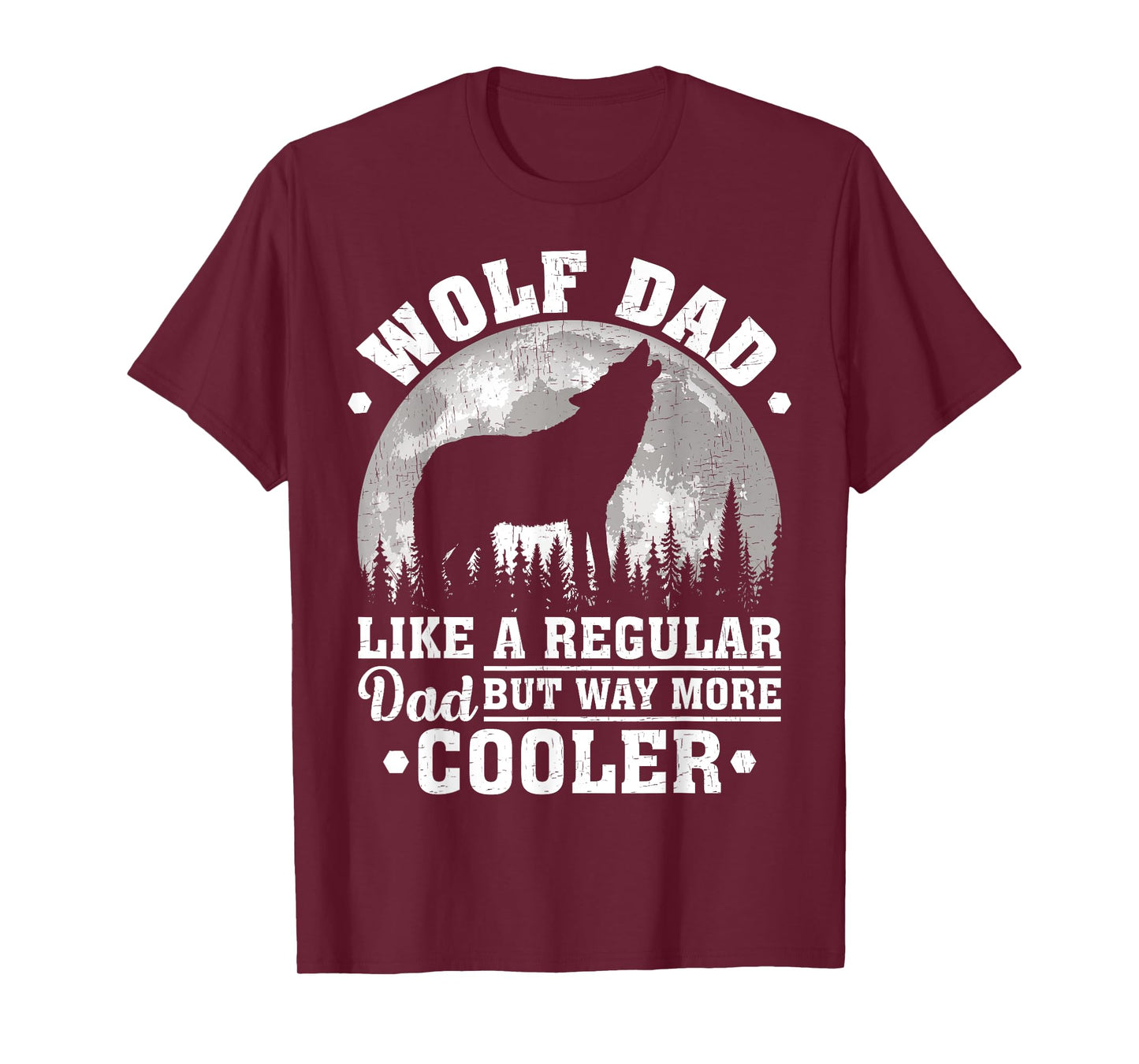 Wolf Dad Like A Regular Dad Funny Wolf Father's Day T-Shirt