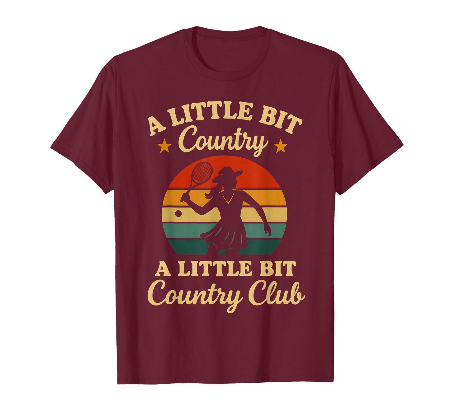 Cowgirl Retro Country Club Tennis Themed Party Southern T-Shirt