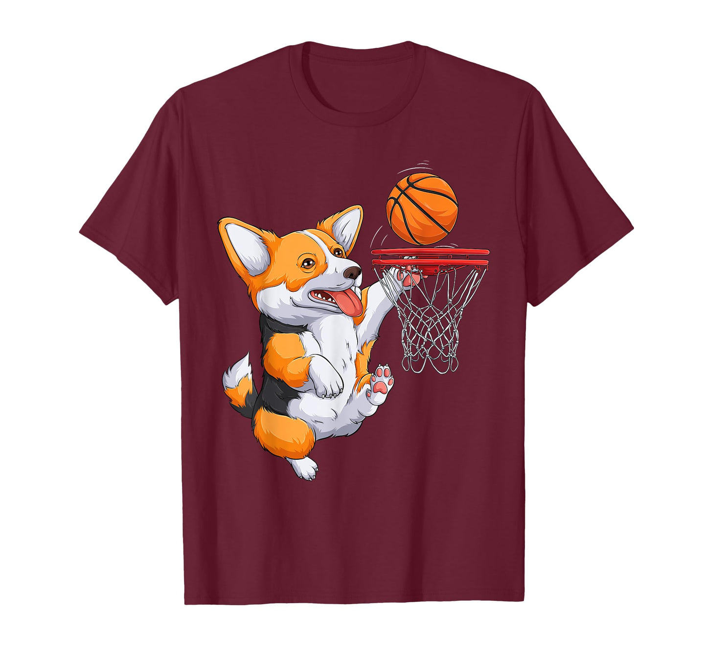Corgi puppy Corgi Basketball for Pet Lovers Women men Kids T-Shirt