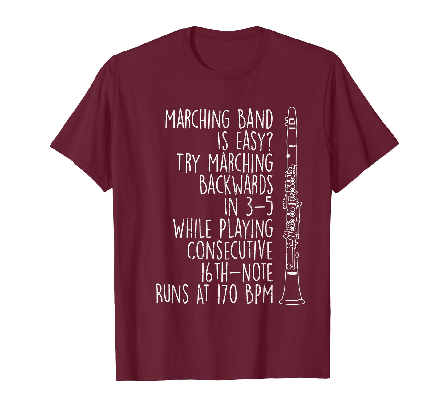 Marching Band Is Easy - Music Clarinet Player Clarinetist T-Shirt