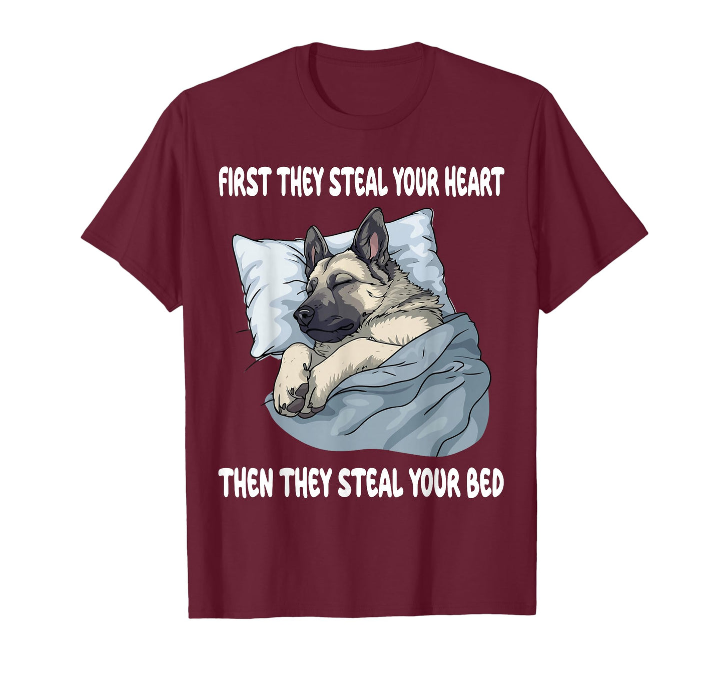 Norwegian Elkhound Sleeping Pajamas Nightgown T-Shirt