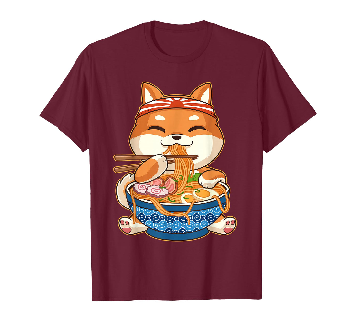 Kawaii Cute Anime Shiba Inu Dog Otaku Japanese Ramen T-Shirt