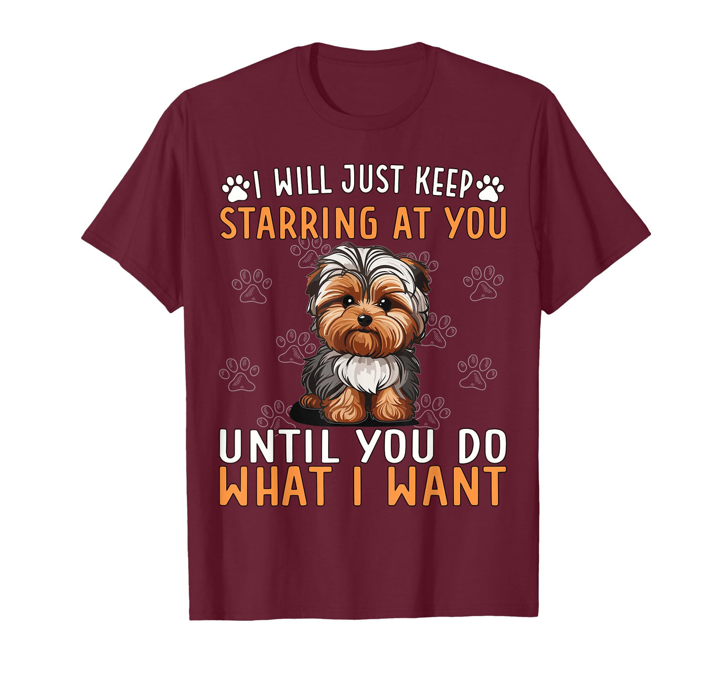 Dog Yorkie Poo Mom Plush Yorkie Poodle Food Yorkiepoo T-Shirt