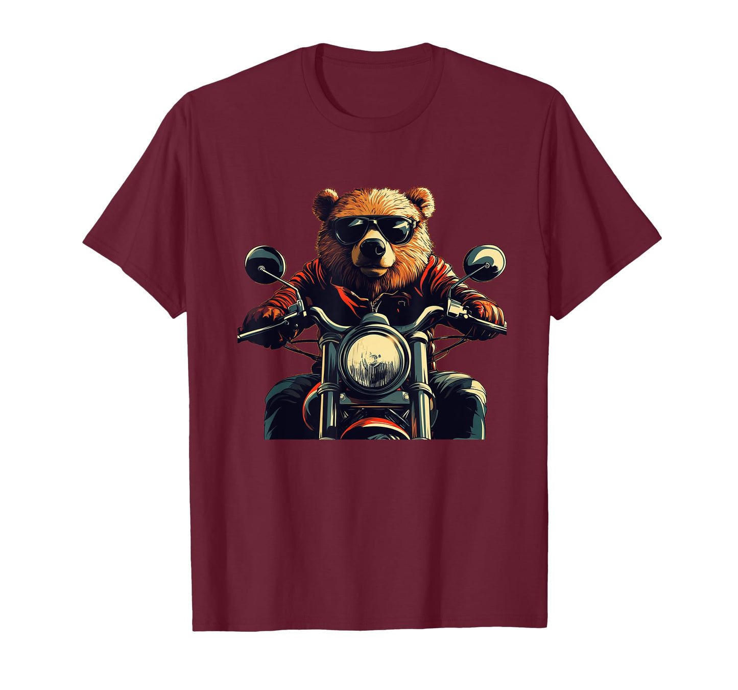 Biker Bear Costume with Cool Sunglasses and Motorcycle T-Shirt