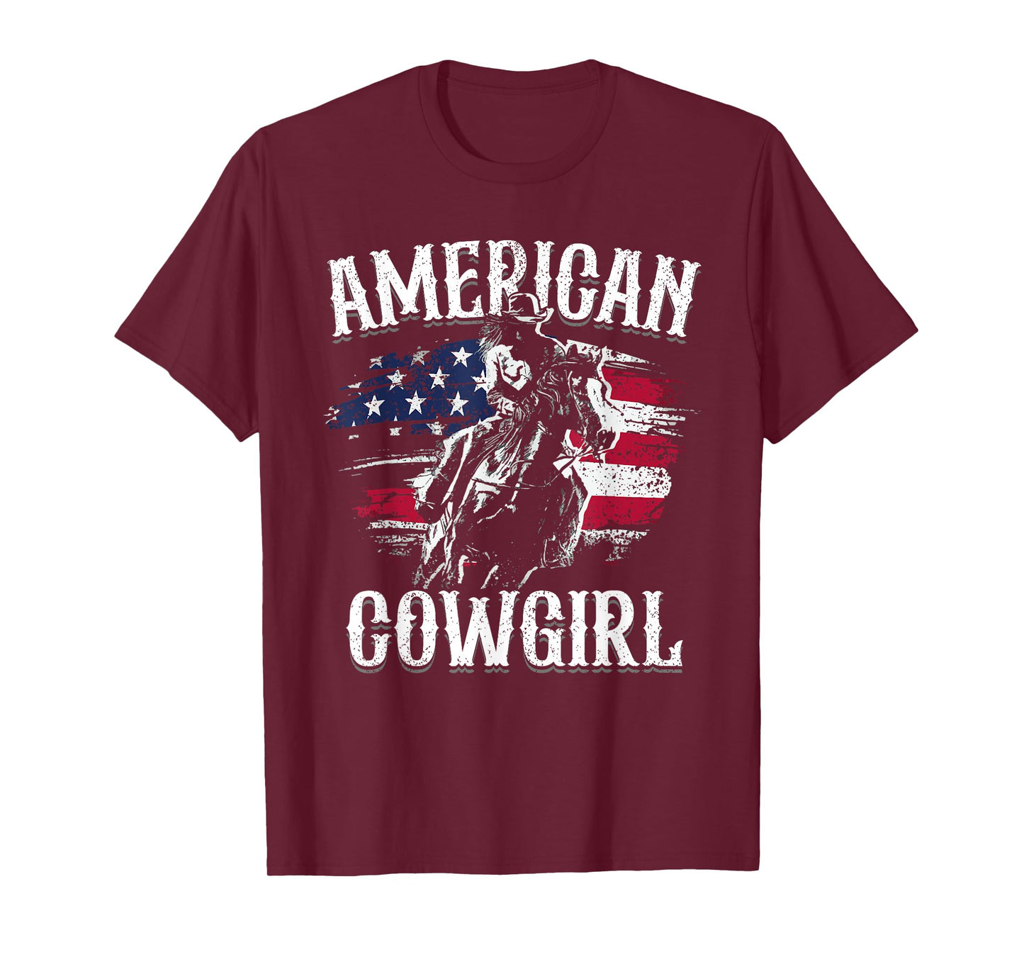 American Cowgirl Rodeo Barrel Racing Horse Riding Girl Gift T-Shirt