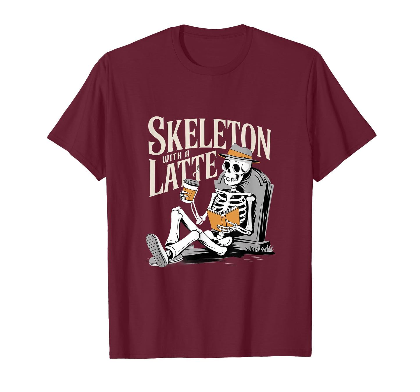 Skeleton with a Latte Pumpkin Spice T-Shirt