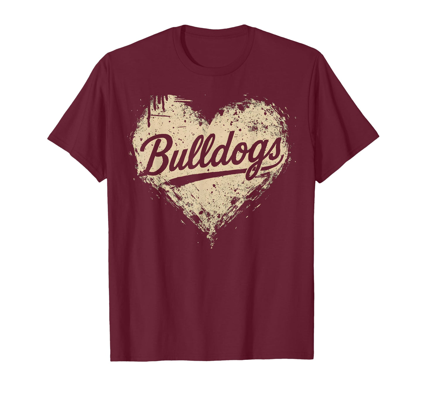Heart Bulldogs Name Personalized Gifts for Men Kids Women T-Shirt
