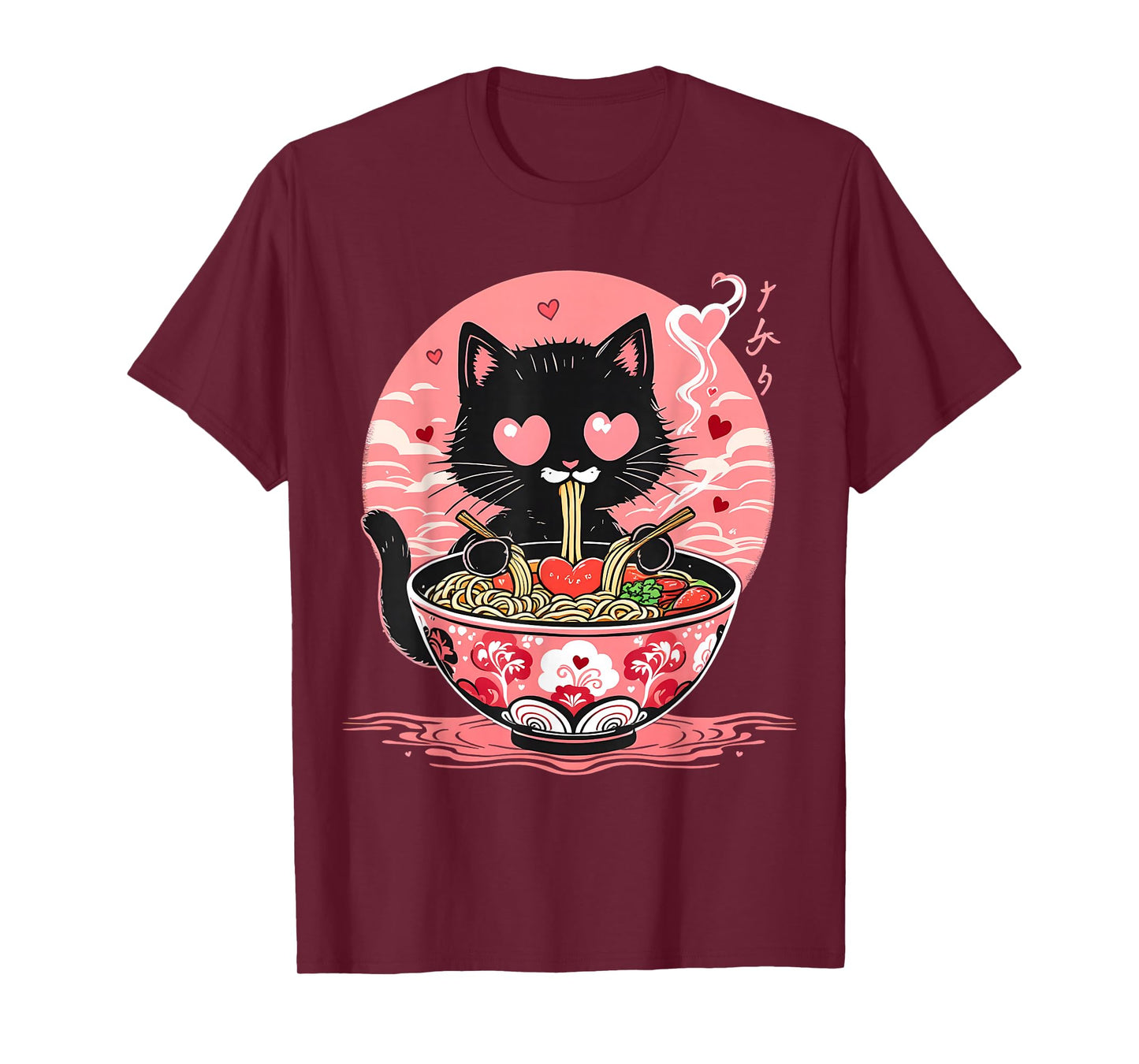 Kawaii Cat Ramen Anime Noodles Lover Japanese Aesthetic T-Shirt