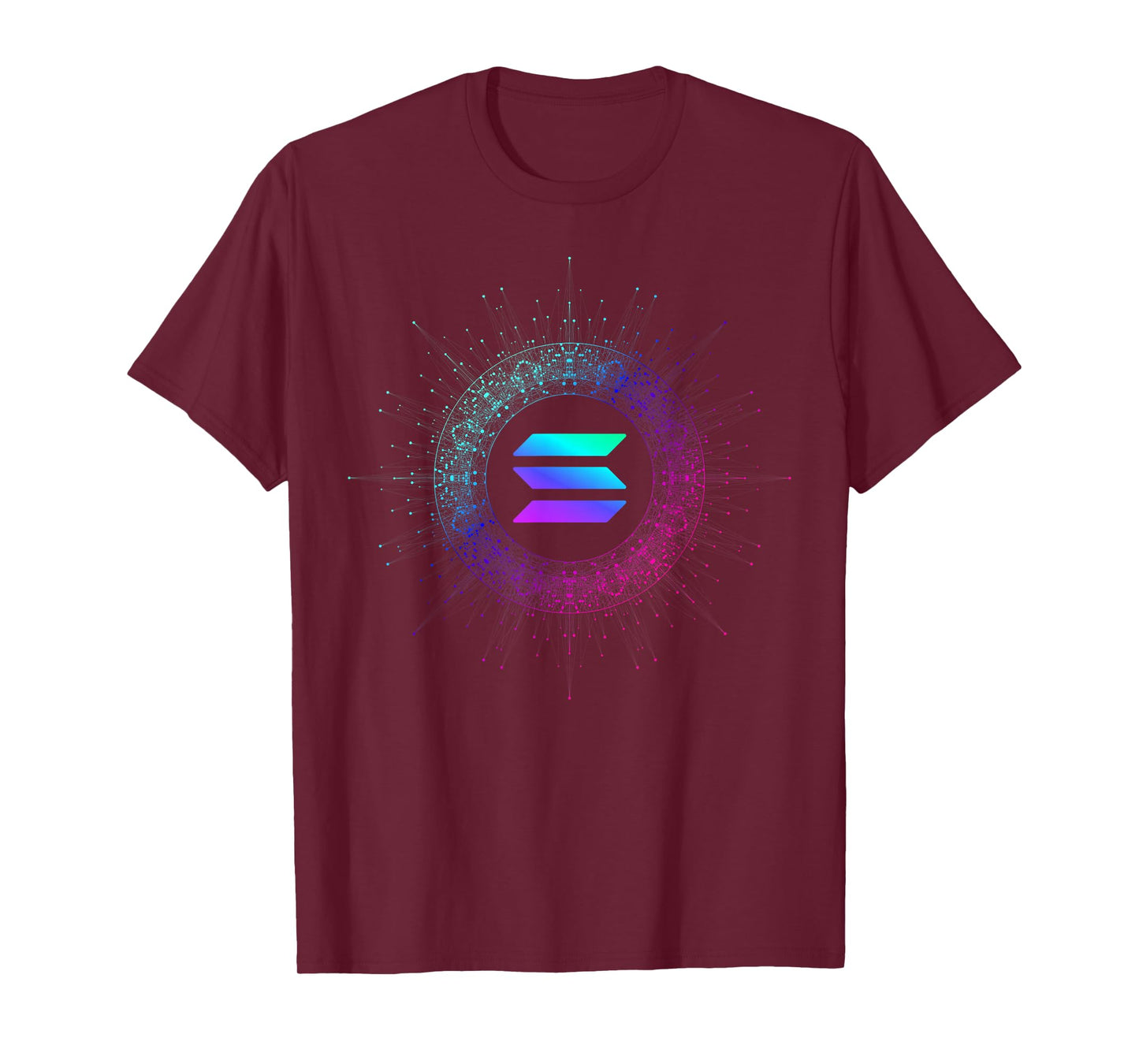 Abstract Solana SOL Logo Blockchain Coin | Colorful Solana T-Shirt