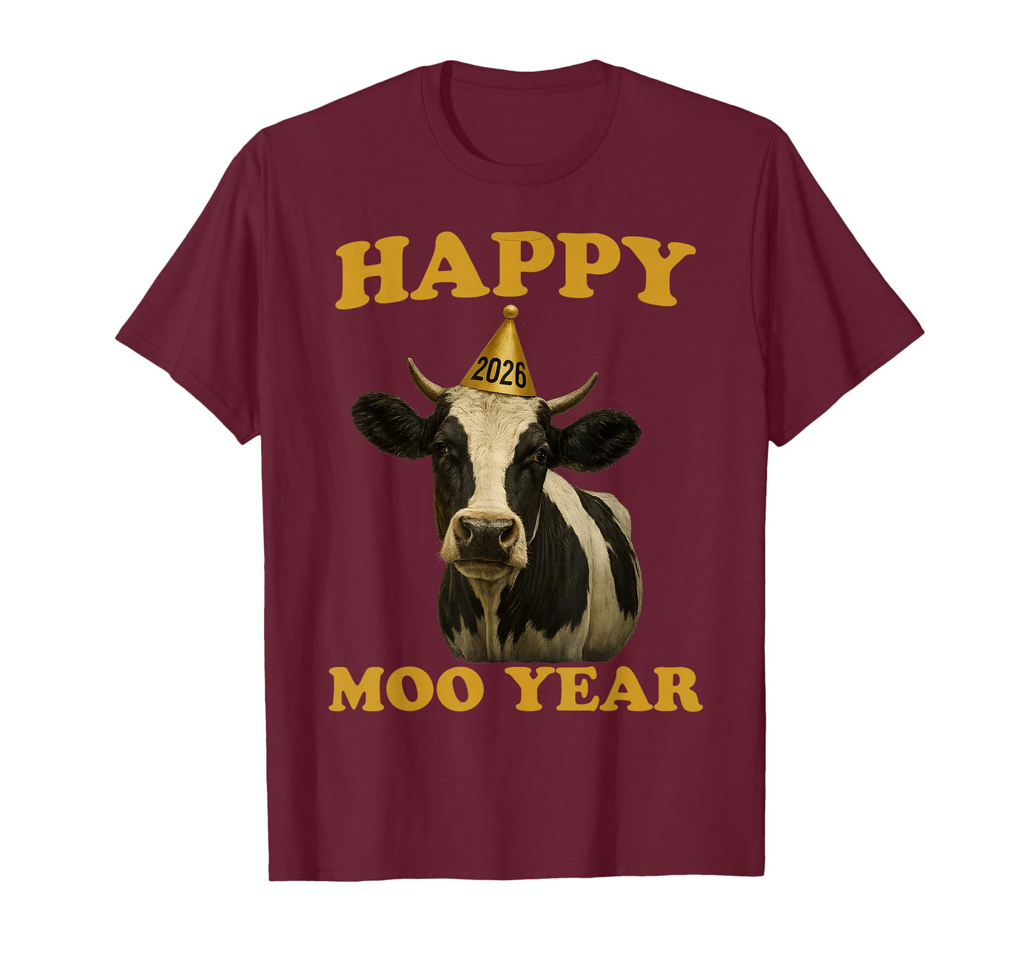 Funny New Years Eve Cow NYE Party Farm Animal Moo Pun Women T-Shirt