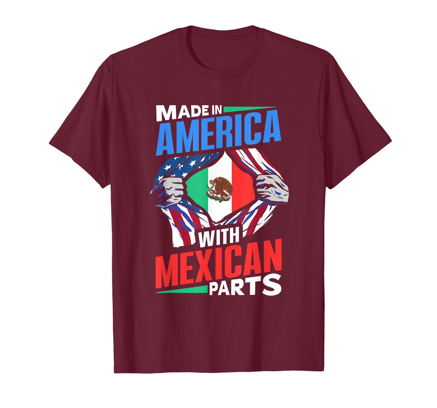 Made in America with Mexican Parts Country Mexico T-Shirt