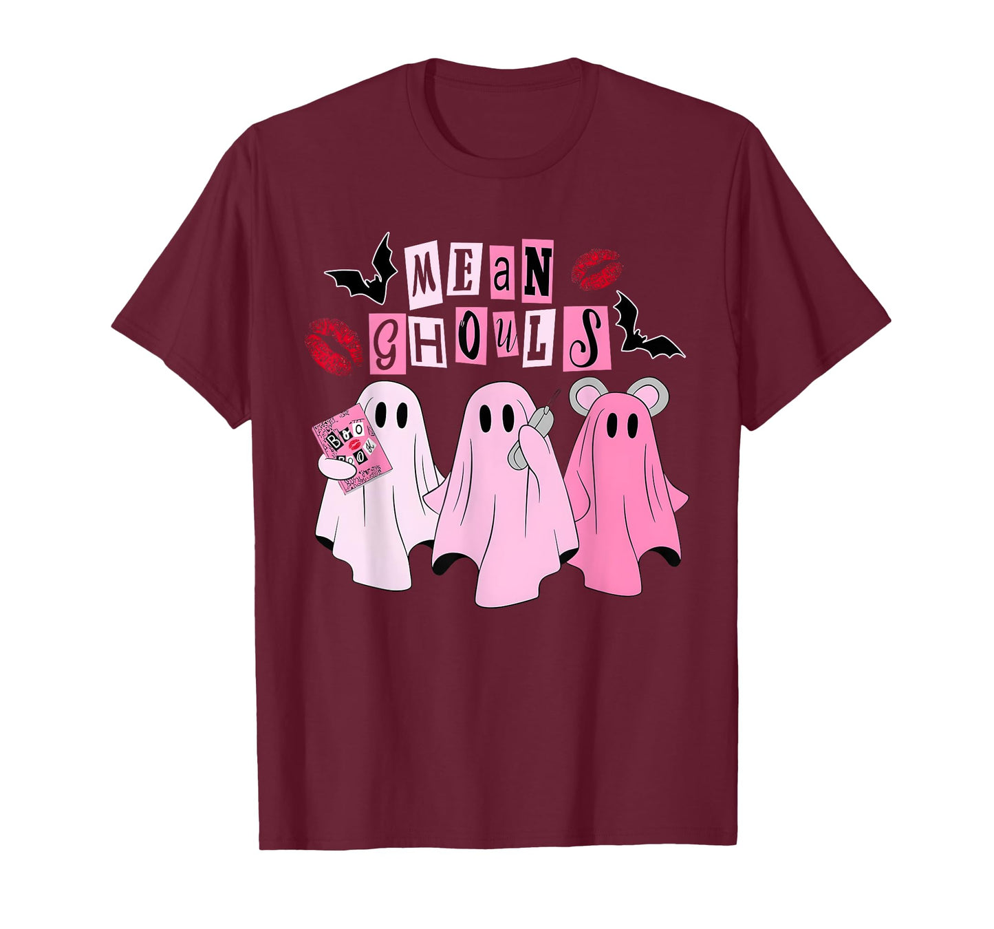 Cute Ghost Mean Ghouls Halloween Costume Spooky Season Girls T-Shirt