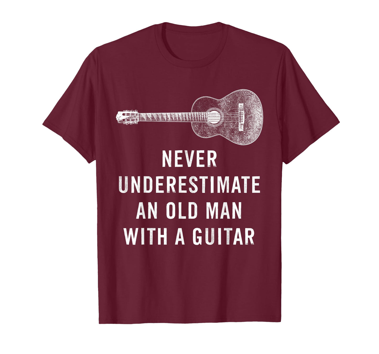 Never Underestimate an Old Man with A Guitar Musician T-Shirt