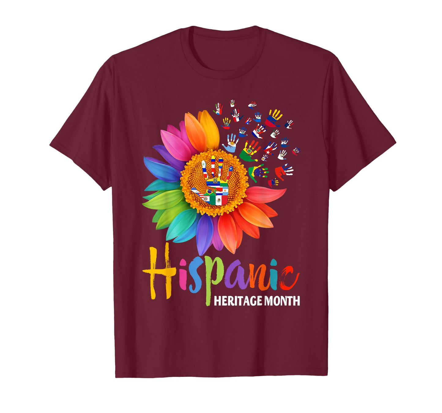 National Hispanic Heritage Month Sunflower All Countries T-Shirt