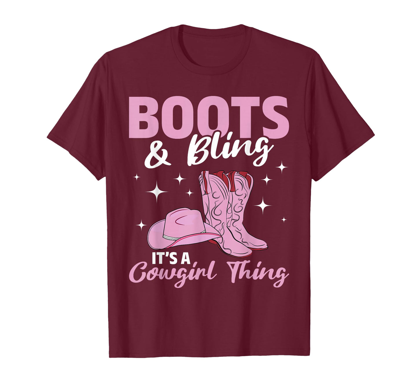 Rodeo Western Country Southern Cowgirl hat - Boots & Bling T-Shirt