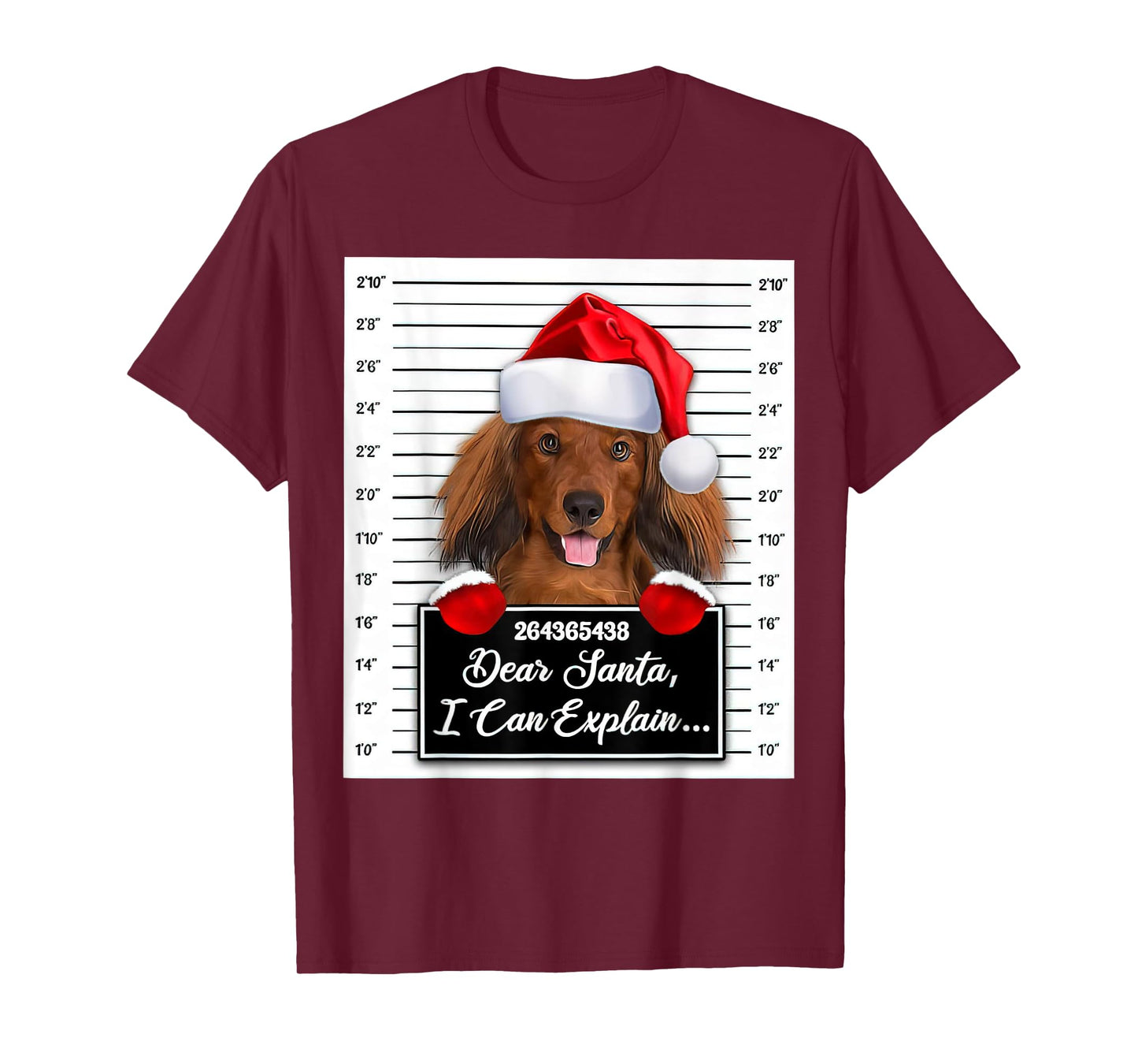 Dear Santa I Can Explain Funny Christmas Dachshund Xmas T-Shirt