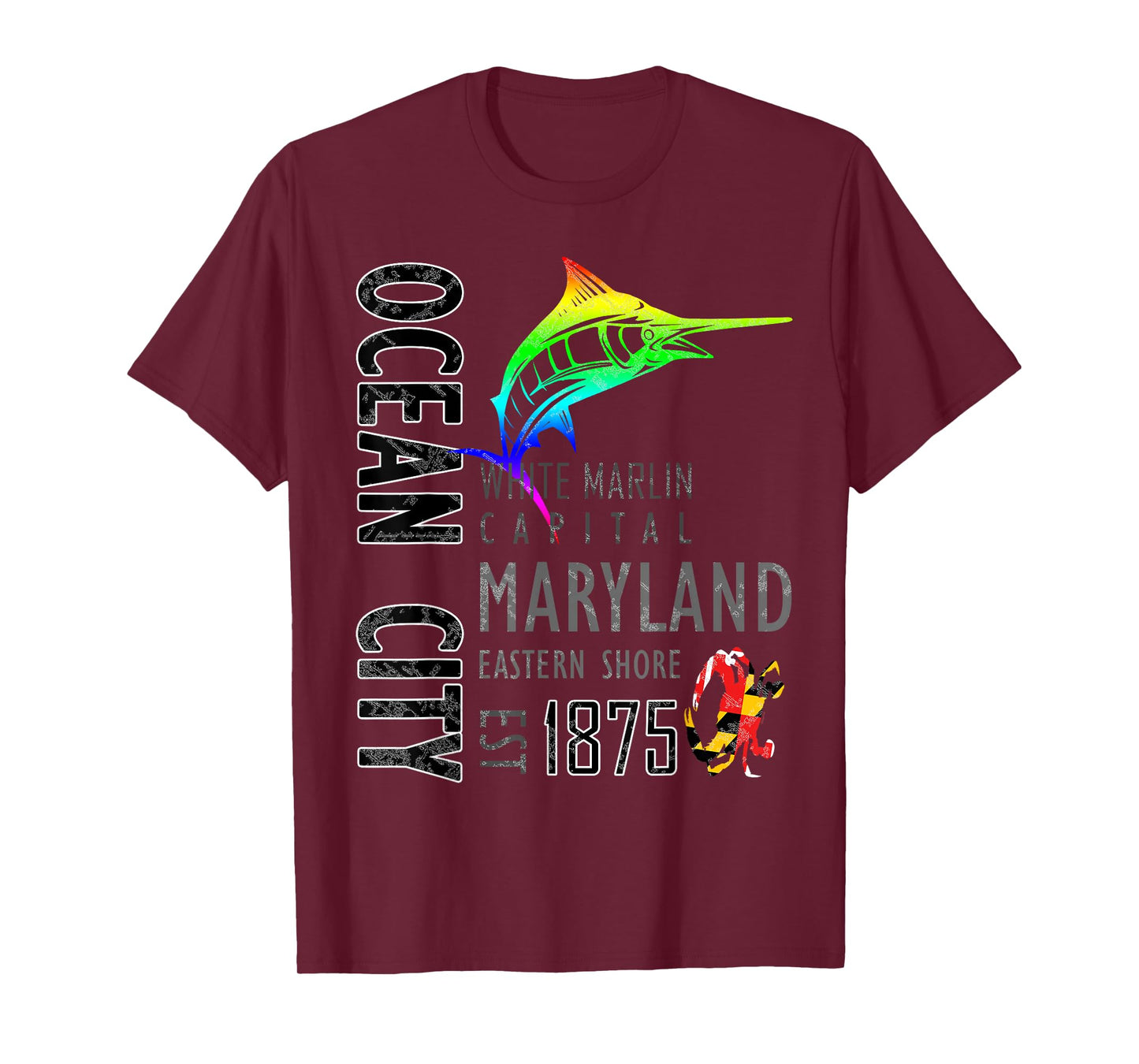 Ocean City Maryland White Marlin Capital Eastern Shore T-Shirt
