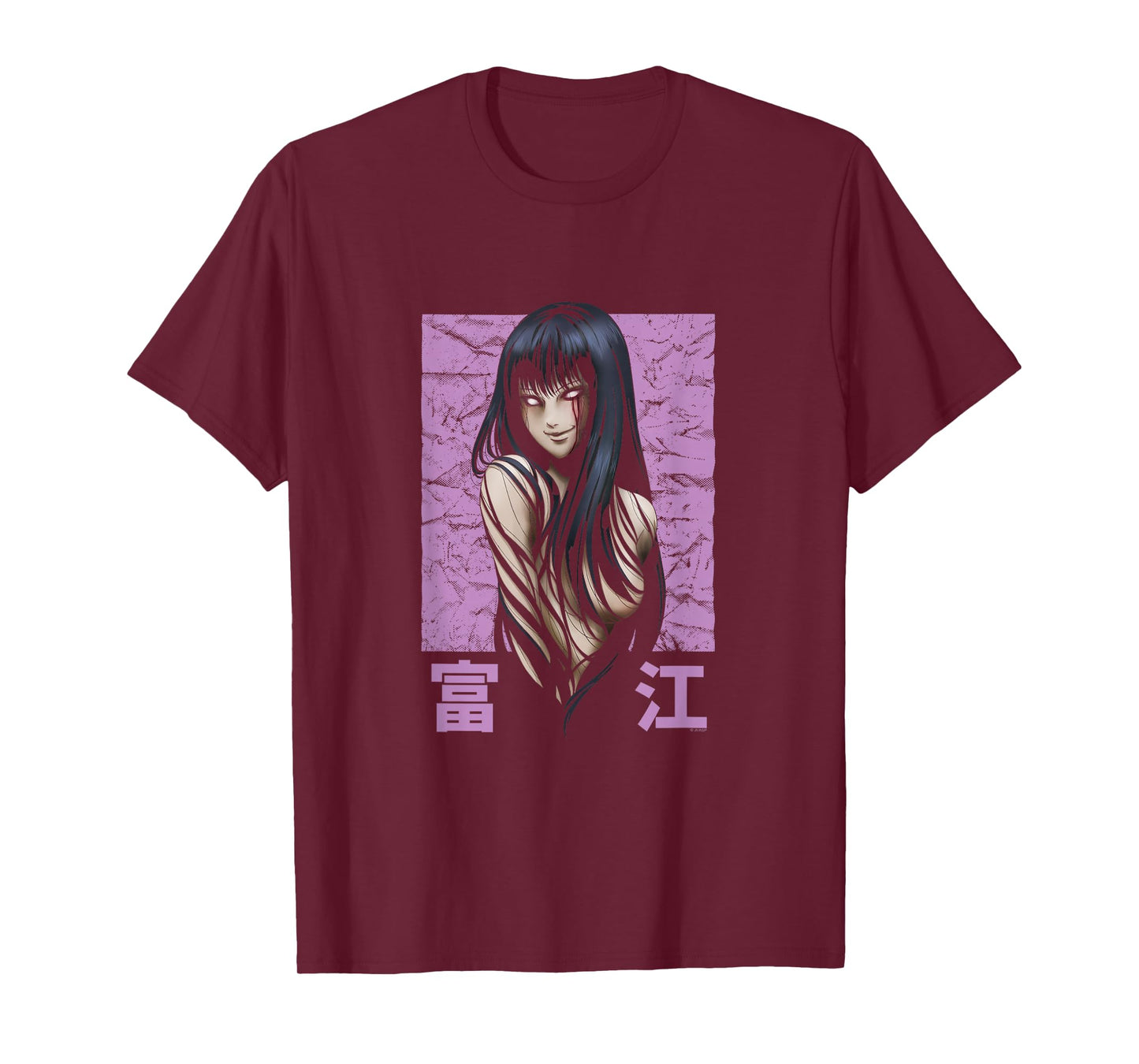 Junji Ito Tomie Purple Background T-Shirt