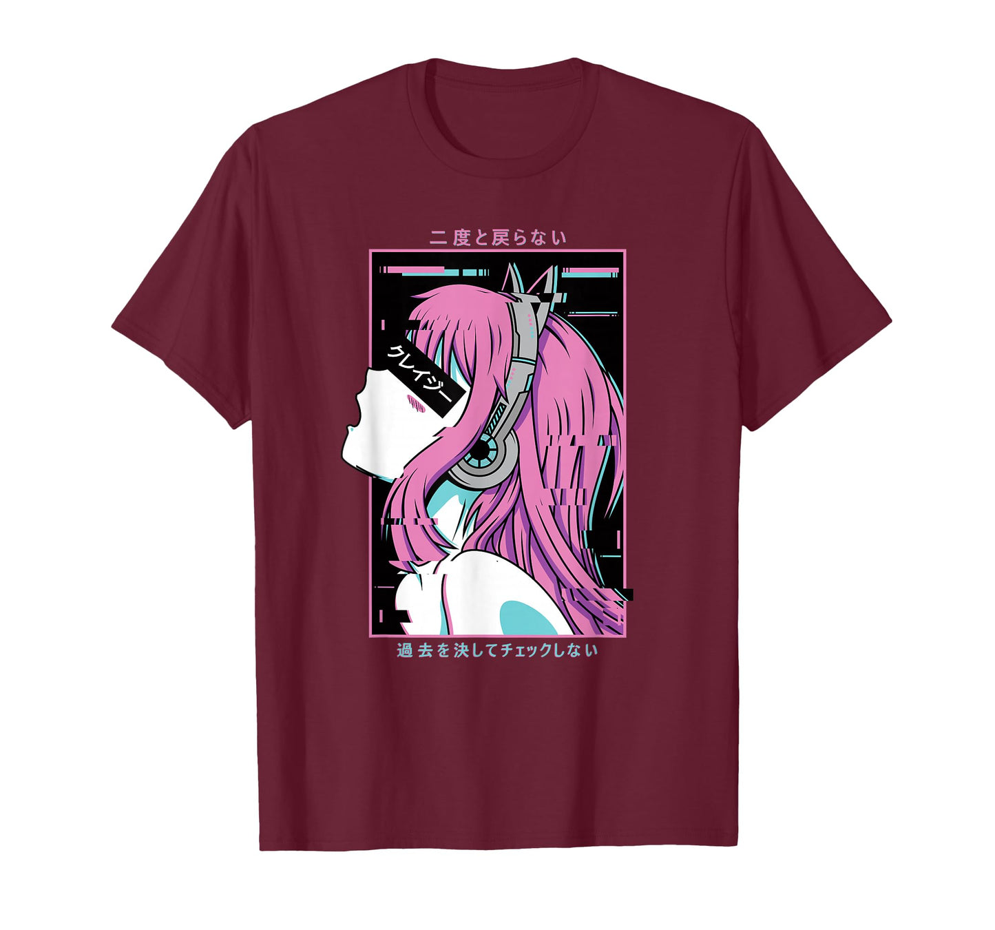 Aesthetic Vaporwave Crazy Waifu Anime Girl T-Shirt