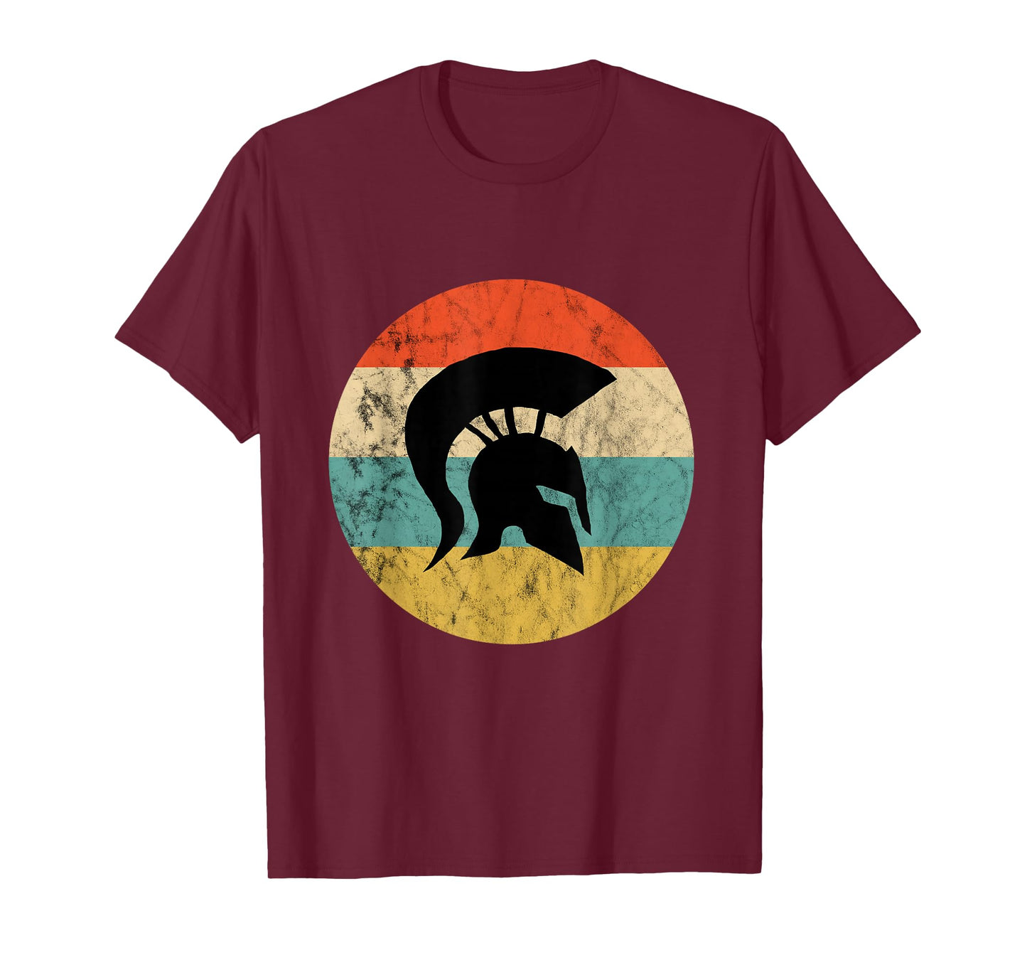 Sparta Soldier Retro Vintage Sunset Spartan Gladiator Helmet T-Shirt