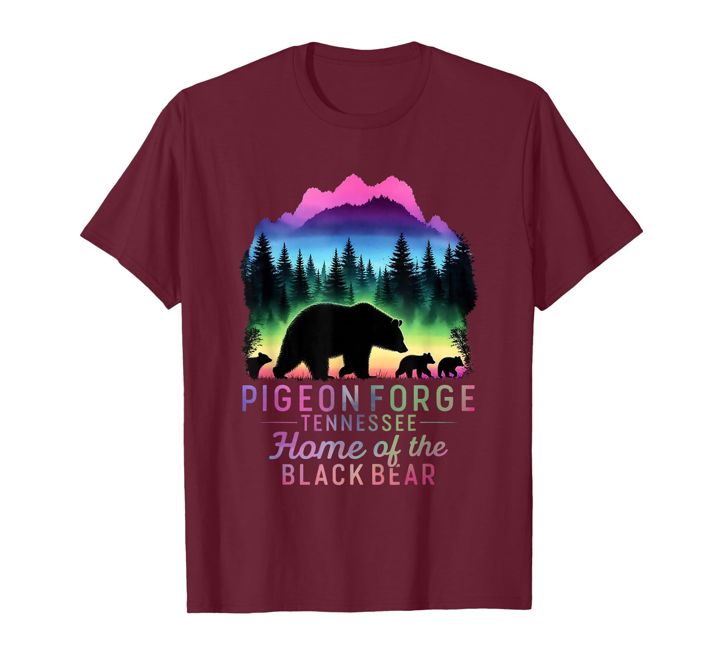 Pigeon Forge Tennessee Home Black Bear Family Vacation Crew T-Shirt