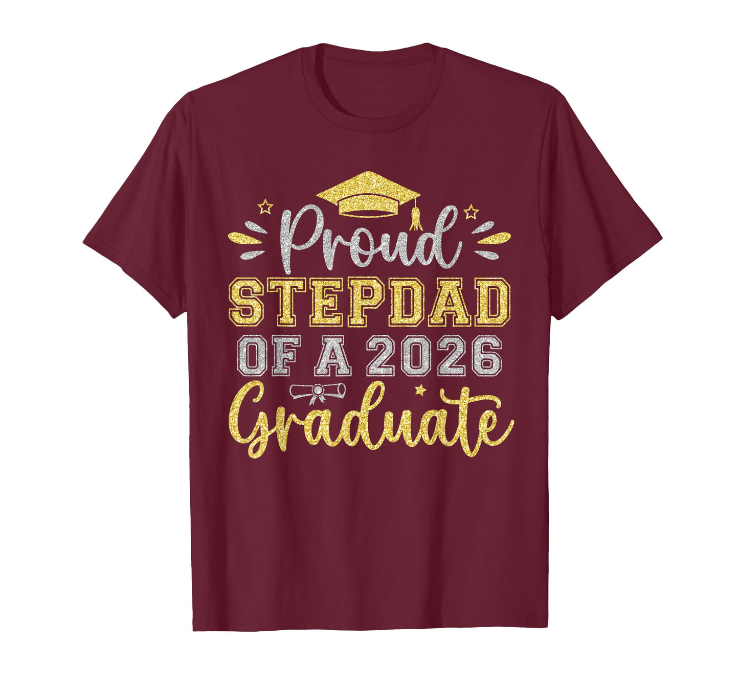 Proud Stepdad of a 2026 Graduate Senior Graduation Men T-Shirt