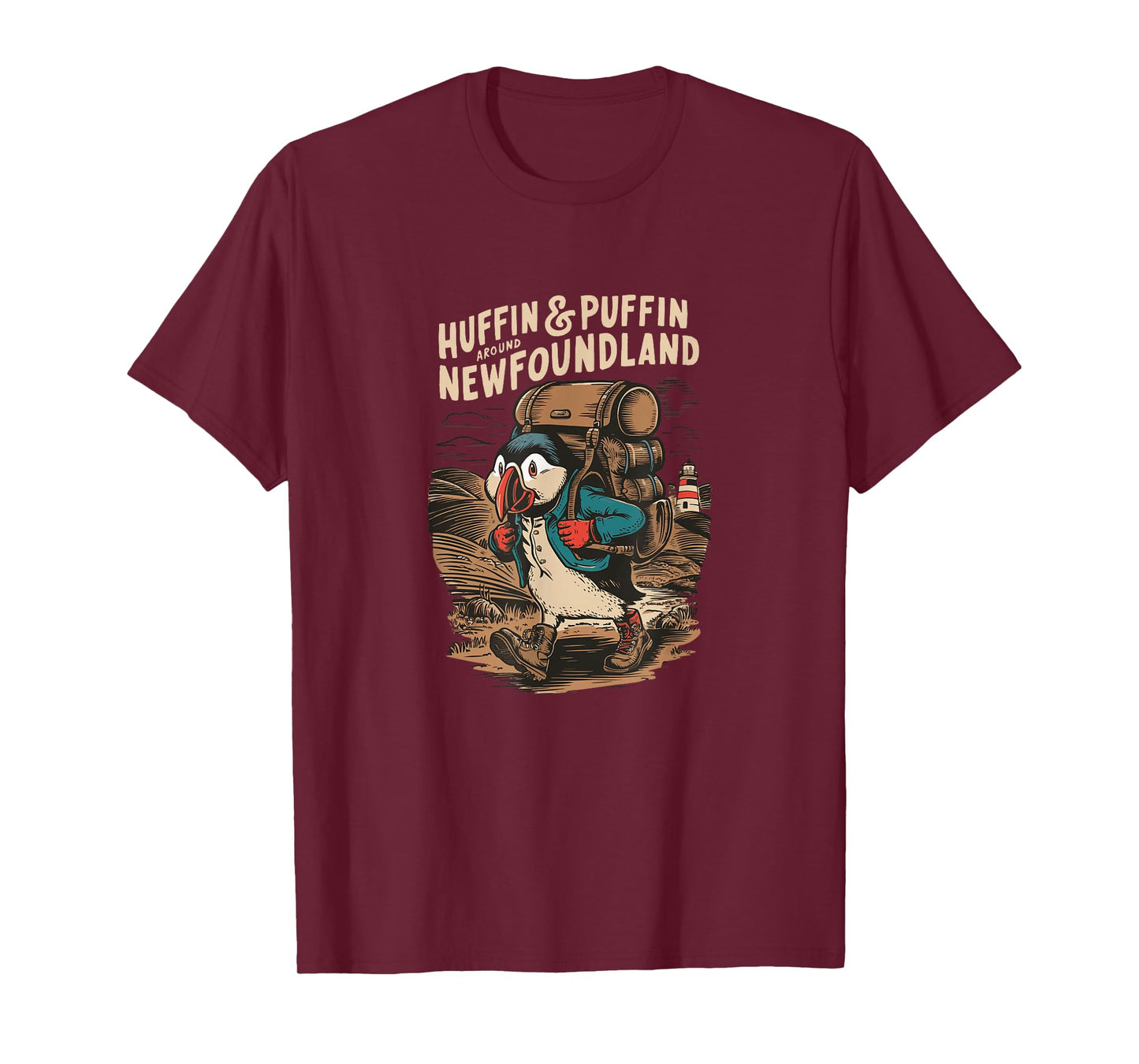 Huffin & Puffin Newfoundland - Atlantic Canada Souvenir T-Shirt