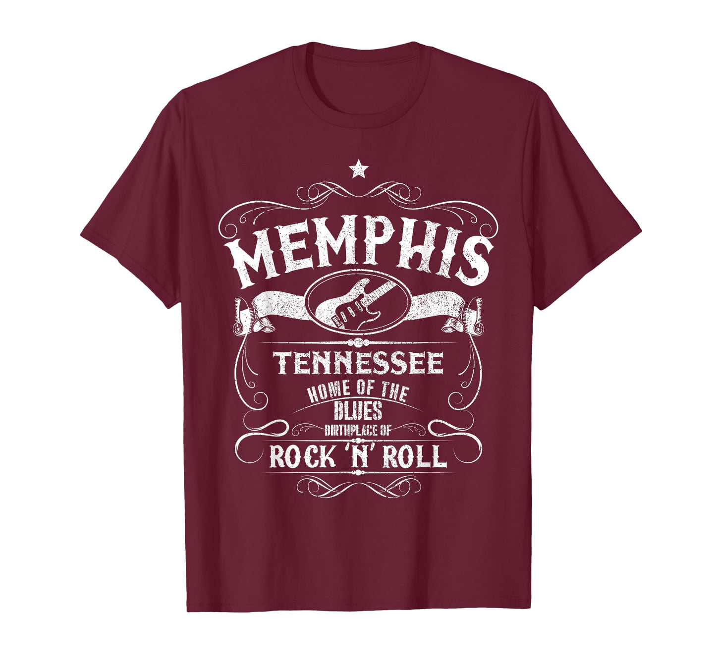 Memphis Tennessee Blues Country Music Guitar Vintage Gift T-Shirt