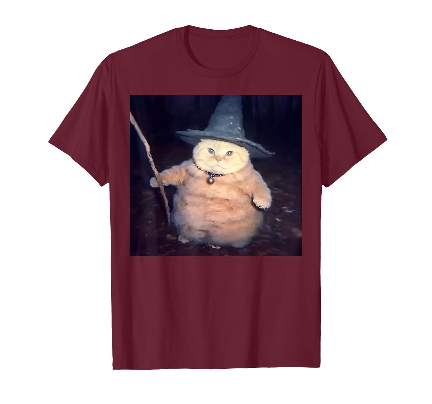 Wizard Cat Funny Halloween Cat Meme Men Women Kids T-Shirt
