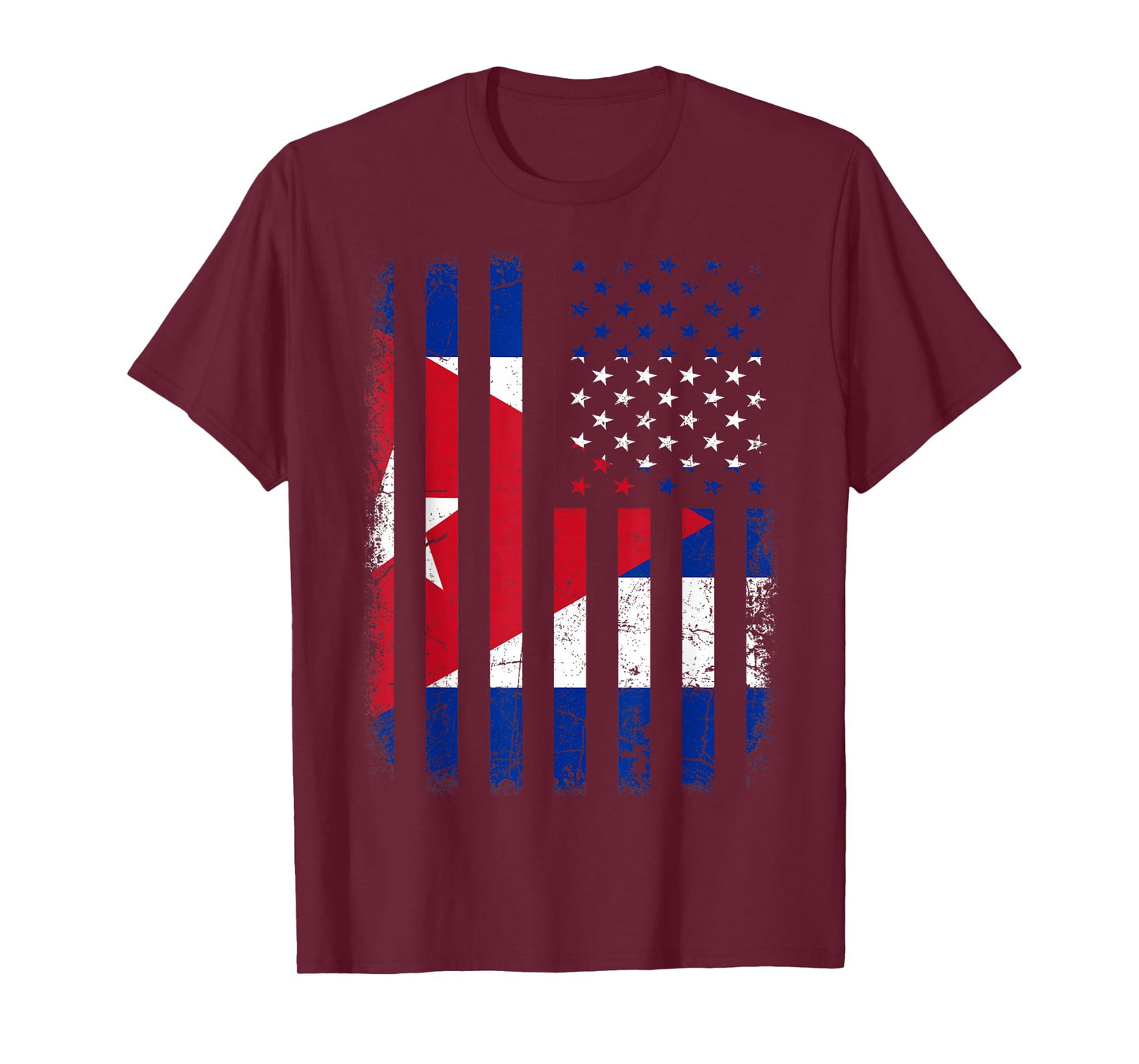 Cuban American Flag Cuban Roots Cuba America T-Shirt