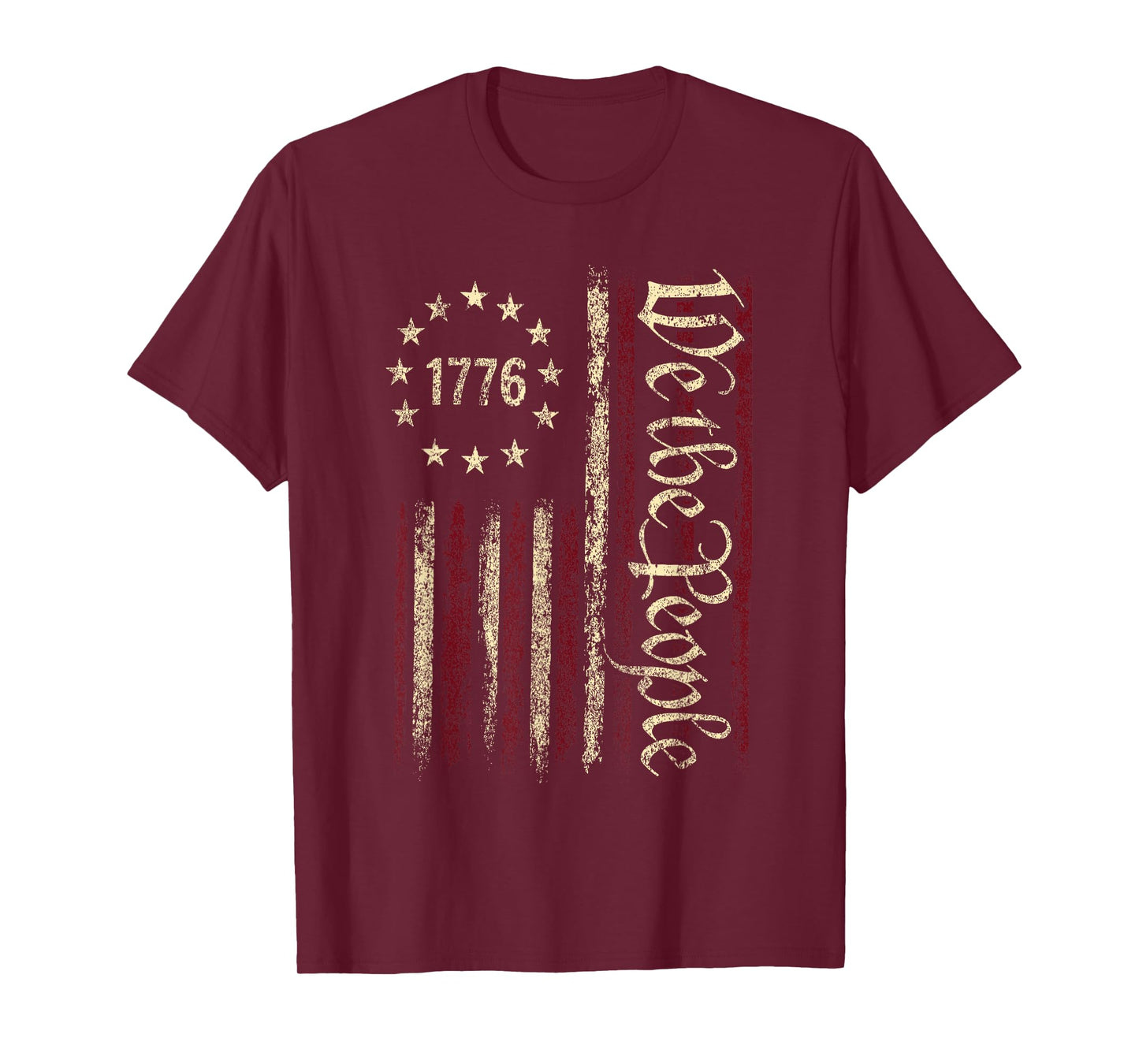 4th Of July We The People American 1776 Old American Flag T-Shirt