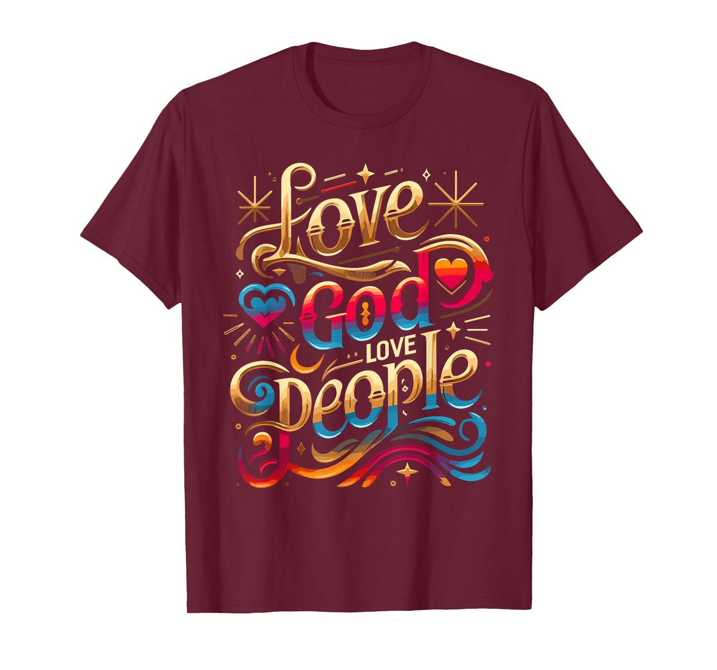Trendy Love God Love People Shirt Love God Shirts Christian T-Shirt