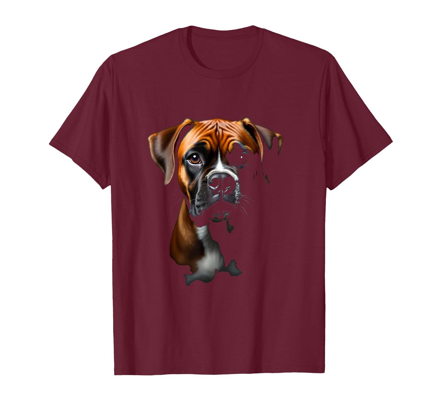 Black Boxer Dog Boxer Face T-Shirt