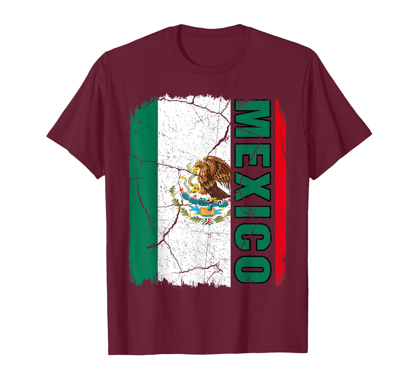 Vintage Mexican Flag Mexico Pride Roots Heritage Gift T-Shirt