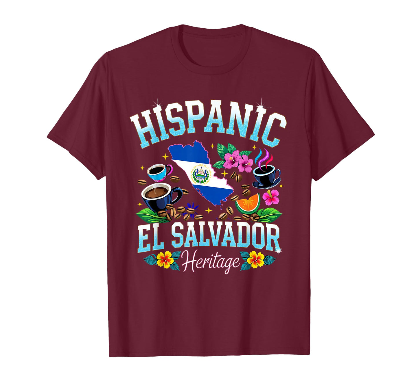 El Salvador Heritage Pride Hispanic Roots T-Shirt