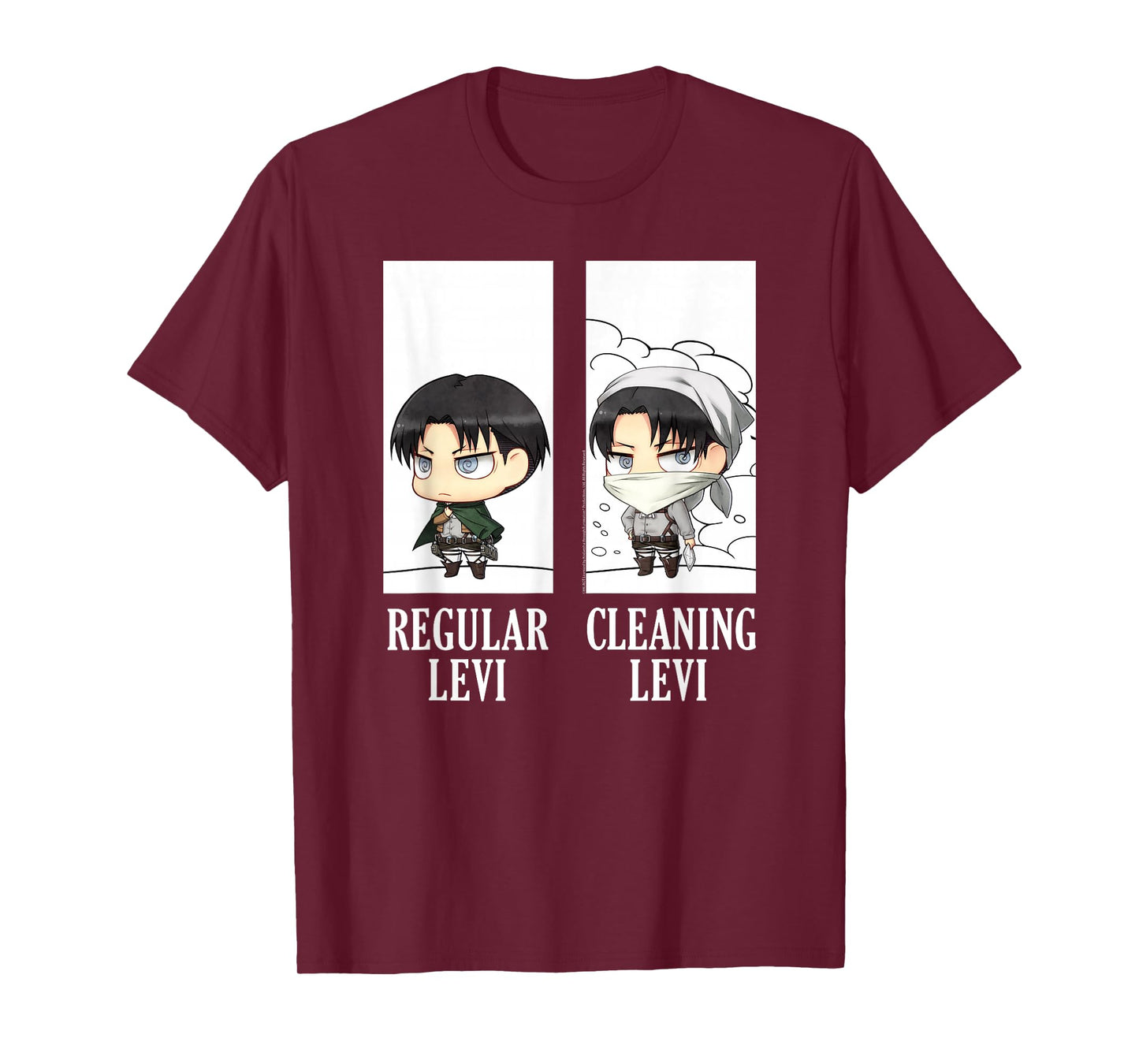 Attack on Titan Regular/Cleaning Levi Chibi AOT Anime T-Shirt