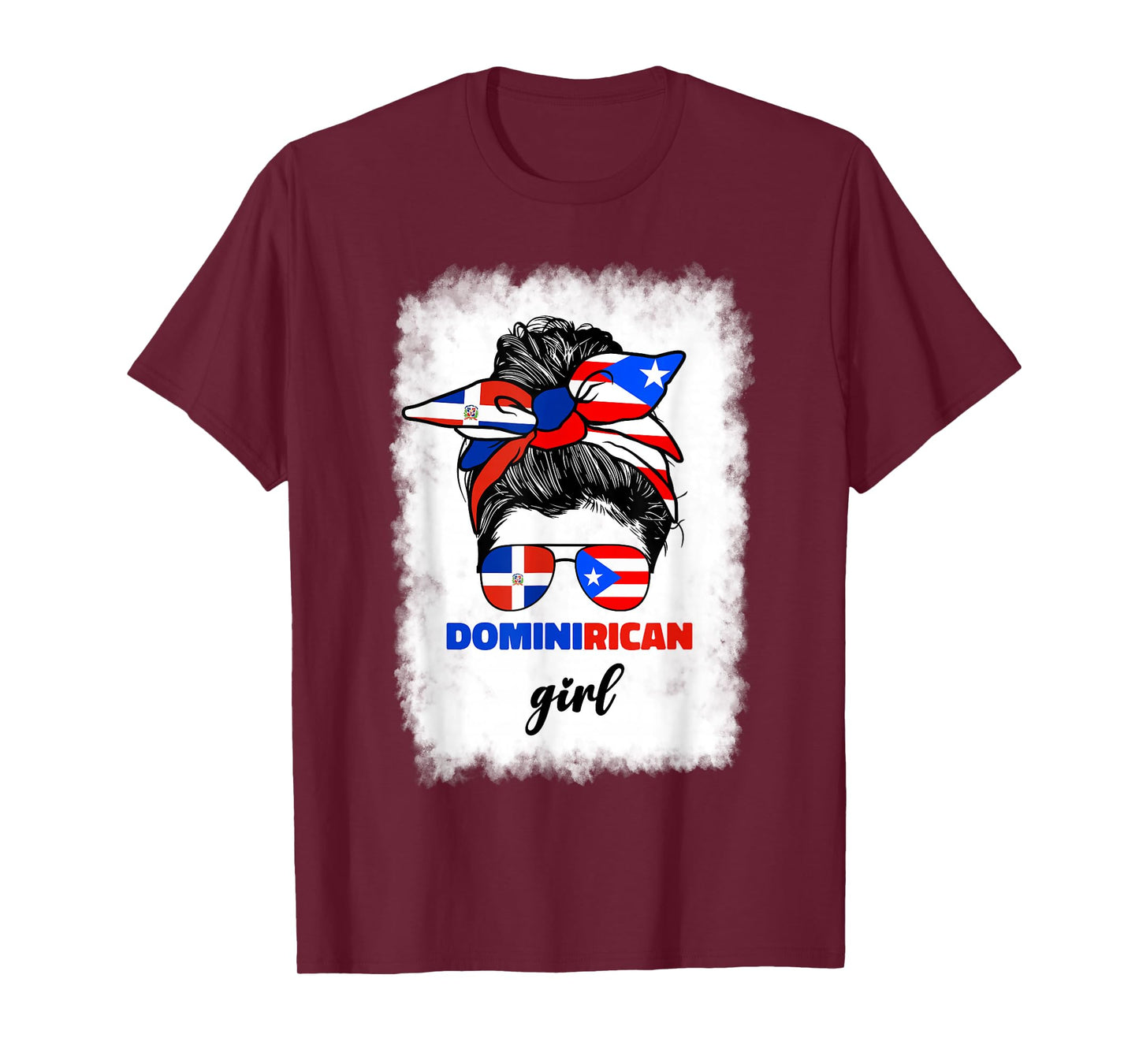Half Dominican And Puerto Rican Rico Flag DominiRican Girl T-Shirt
