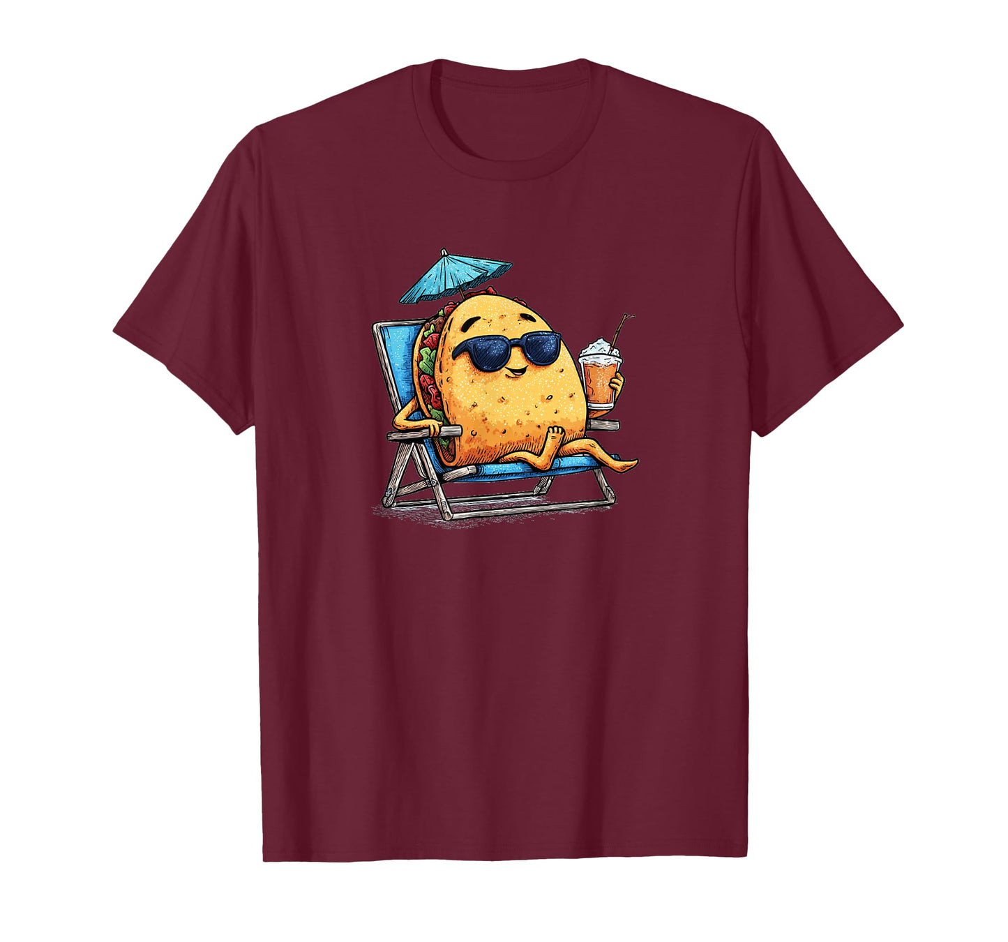 Nice Taco Look with Sunglasses for Holiday and Vacation Fans T-Shirt