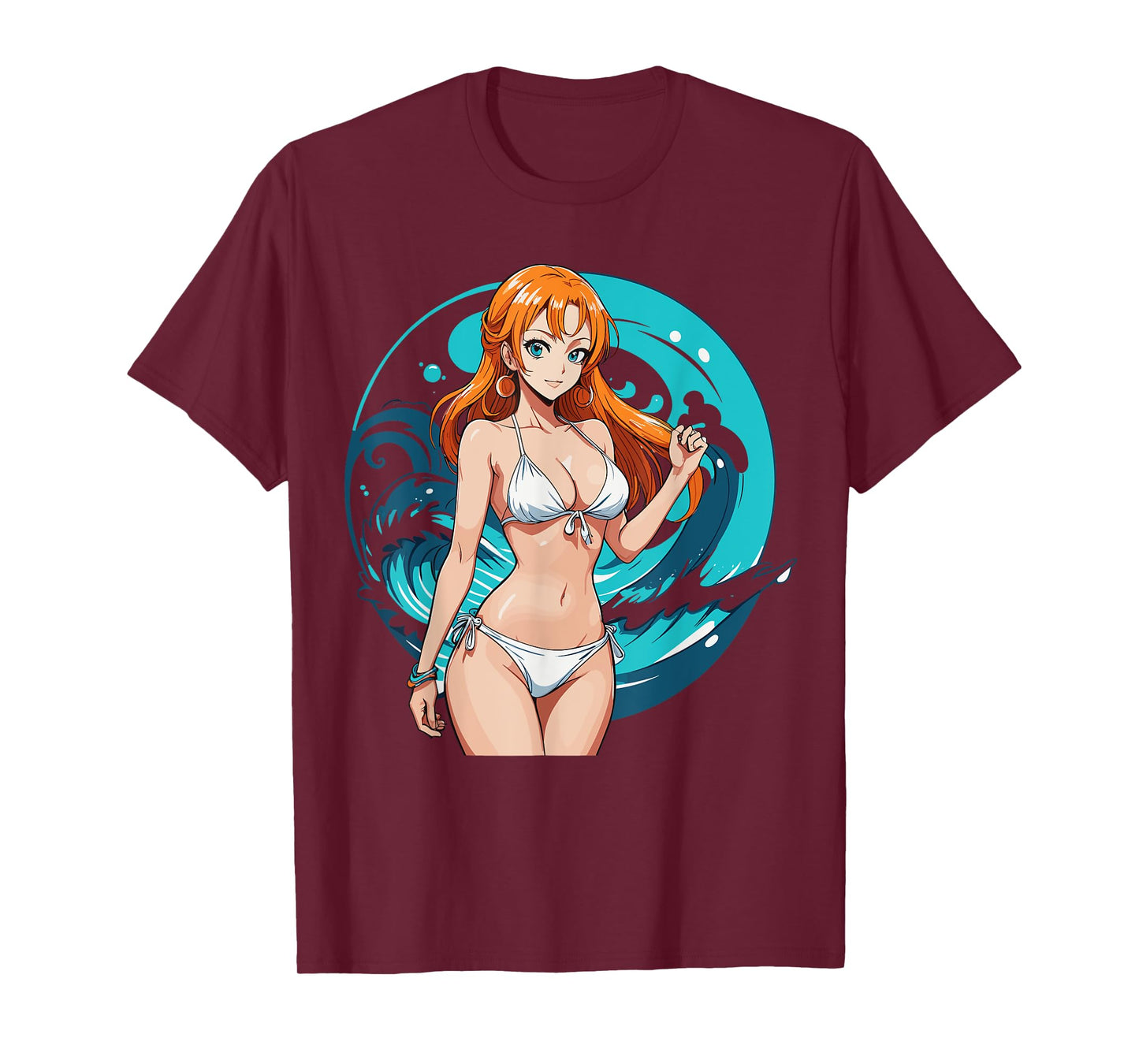 Sexy Waifu Beach Anime Girl Japanese T-Shirt