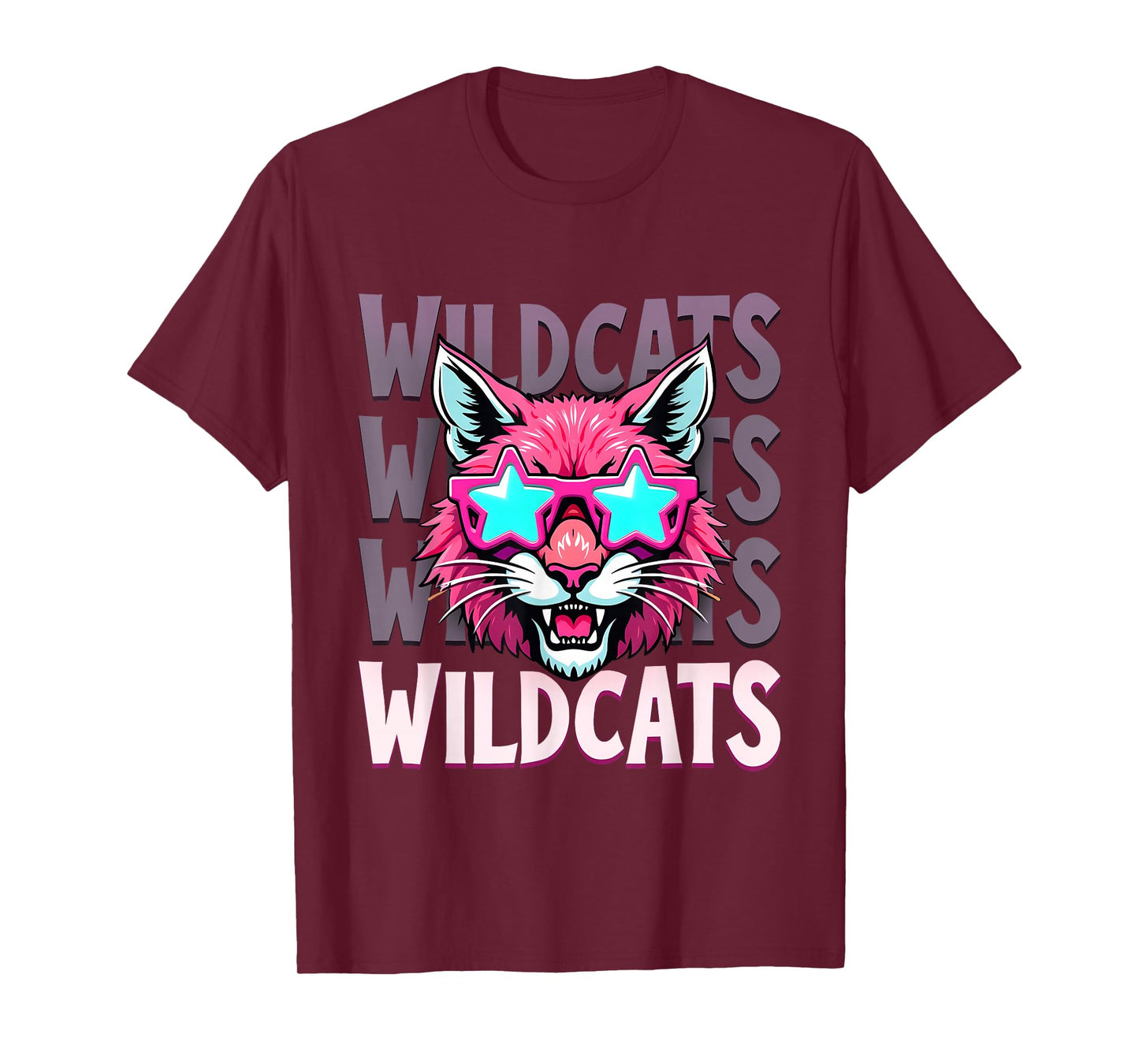 Wildcats School Mascot Cute Wildcats Mascot Sport Teams T-Shirt