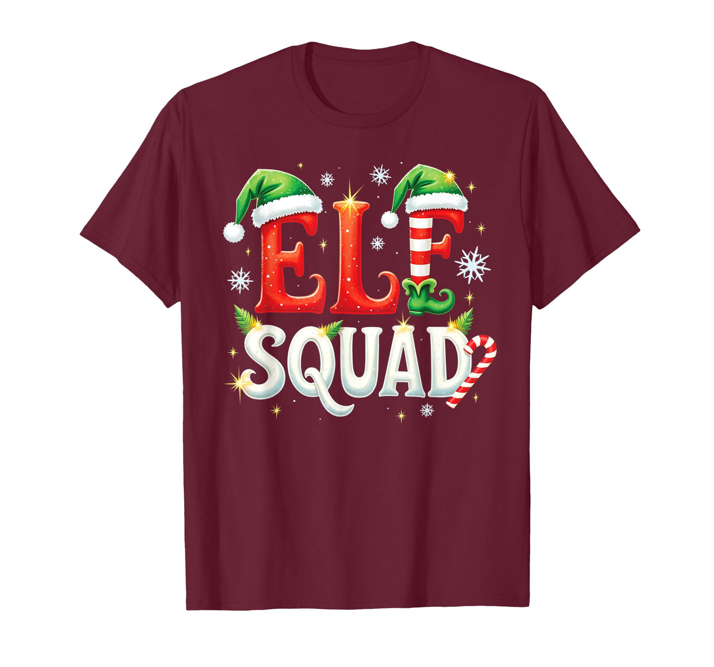 Elf Family Christmas Matching Pajamas Xmas Elf Squad T-Shirt