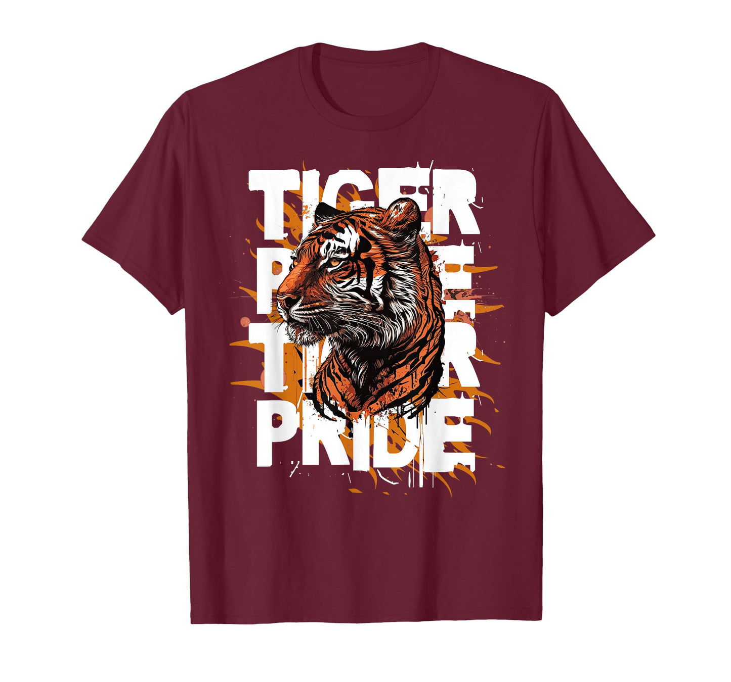 Tiger Pride Day Print Mom Dad Tigers Game Mascot T-Shirt