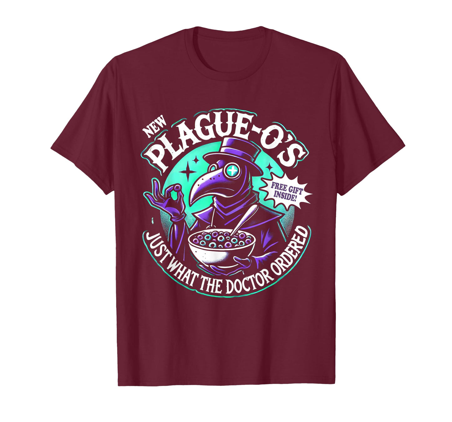 Plague Doctor Shirt Cereal Parody Plague O's Plague Doctor T-Shirt